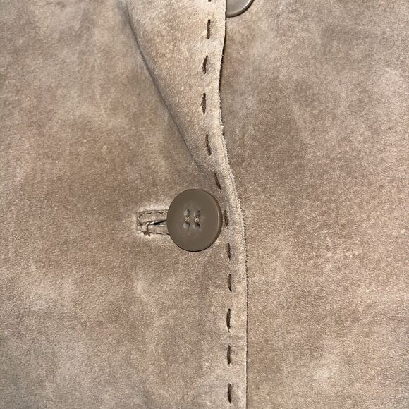 NWT Bernardo P/S Genuine Suede Leather Jacket Womens tan Lined Button Up Western - Picture 4 of 16